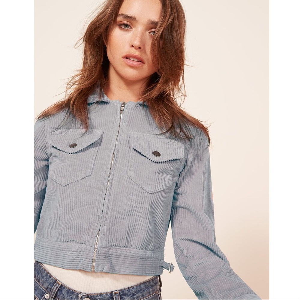 Reformation Texas Jacket Size XS Color Cloud